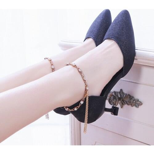 Women Shoelaces for High Heels Pearl Heels Band Shoe Belt Ankle Holding Loose Anti-skid Bundle Tie Straps Band Shoes Decoration