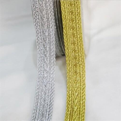 1 lot = 5 yards wire braided ribbon, DIY clothing accessories 1.8cm Webbing, lace, shoes&hats decoration materials, ethnic style