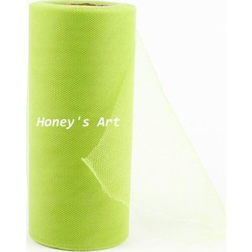 Apple Green 1PC Matt TULLE Roll Spool 6inchx25yard (6"x75') Girls Tutu Fabric Wedding Decorations Gift Party Bow Decor 20D