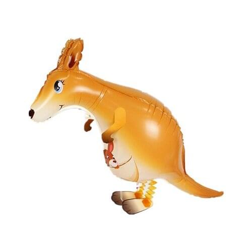 1Pc Cute Big Walking Kangaroo Pet Helium Animal Balloon Baby Shower Foil Balloon Party/Birthday/Wedding Decorations Kids Toys
