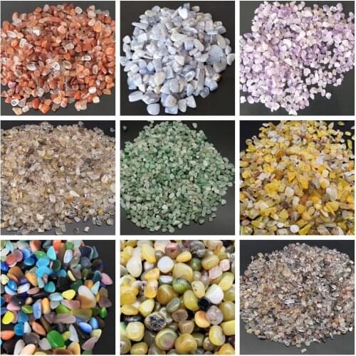 100g Natural Stone Rock Gravel Crystal Tumble Stone Minerals gravel Decorative Pebble Stone Aquarium Garden Fish Tank Decoration