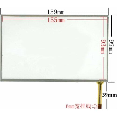 2pcs/lot 7-inch resistive touch screen 7-inch touch screen car navigation DVD 159x99