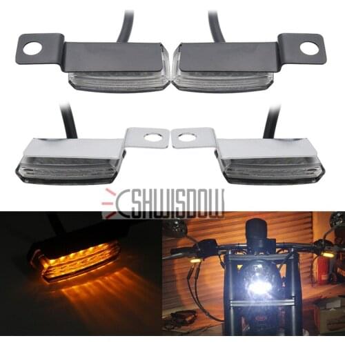 2x Universal Mini LED Turn Signal Light Flowing Water Blinker Flashing Indicator For Yamaha Cafe Racer Scooter Motocross