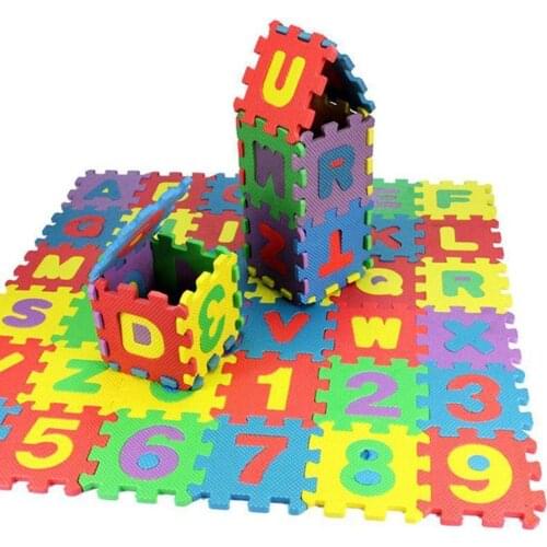 36Pcs/Set Child Kids Novelty Alphabet Number EVA Foam Puzzle Learning Mats Toy