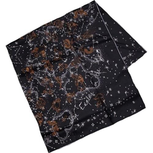 ELEGANT HANDMADE BRAND 100%Twill Silk 110cm Scarf TWID-89500A