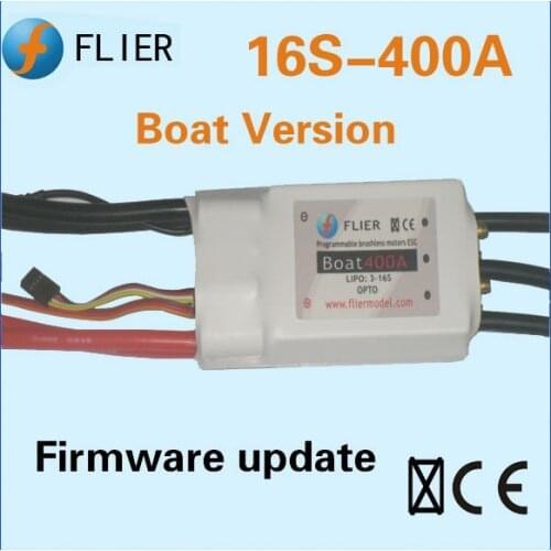 Flier Watercooled brushless esc 16S 400A for RC boat with programming USB Wires