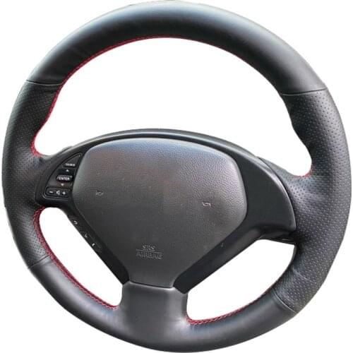 Car Steering Wheel Cover For Infiniti G37 G35 EX35 EX25 EX37 Q60 QX50 Q40 IPL G Coupe Customize Steering Wrap Microfiber Leather