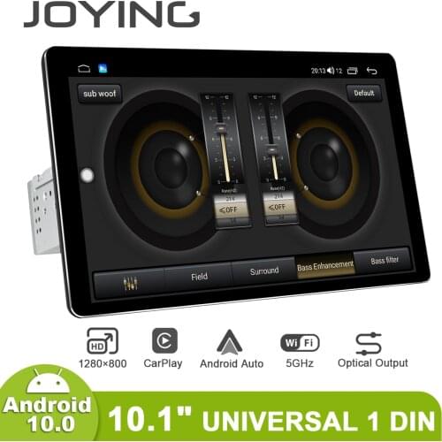 JOYING Android10.0 Head Unit 10.1Inch 1 Din 1280*800 Screen With GPS And Backup Camera Fast Boot Universal Car Multimedia Player