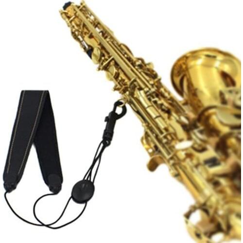 HOT SALE Adjustable Tenor Alto Saxophone Sax Faux Leather Neck Strap with Hook Clasp Sax Faux Leather Neck Strap with Hook Clasp