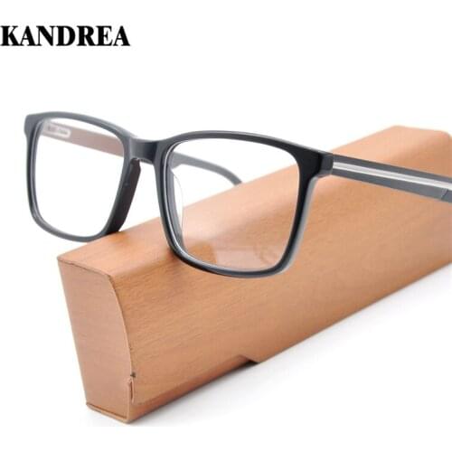 KANDREA 2021 Vintage Square Glasses Clear Lens Fashion Acetate Frame Eyeglasses Optical Men Women Eyeglass Female Myopia Eyewear