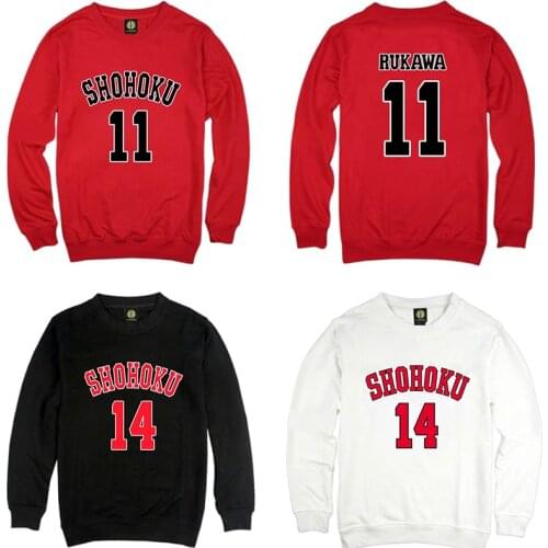 Anime SLAM DUNK Cosplay Costumes Basketball Suit Hoodies Sakuragi Hanamichi Sweatshirts Adult COS Apparel Christmas Halloween