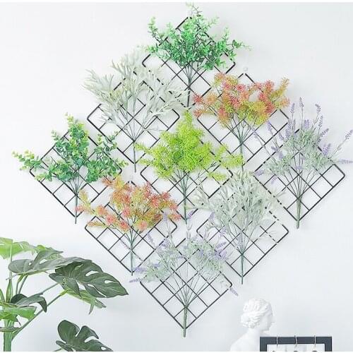 20*20cm Ins Style Metal Grid Wall Photos Grids Postcards Mesh Frame Home Bedroom DIY Decoration Iron square decorative shelf 1PC