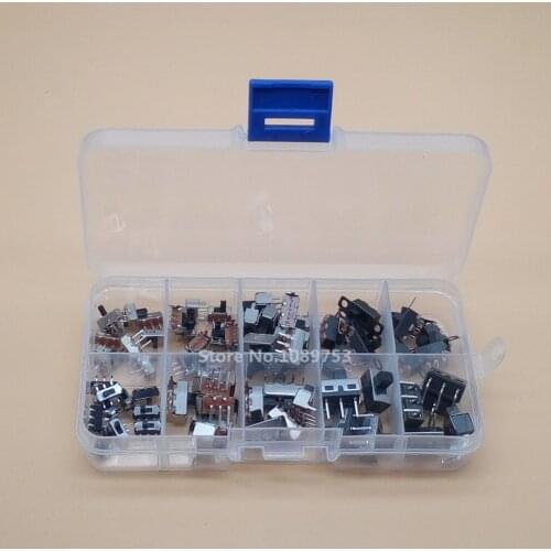 70Pcs micro switch Mini Vertical Slide Switch Interruptor on-off mini Slide Switch PCB Mount Diy small electronic switch