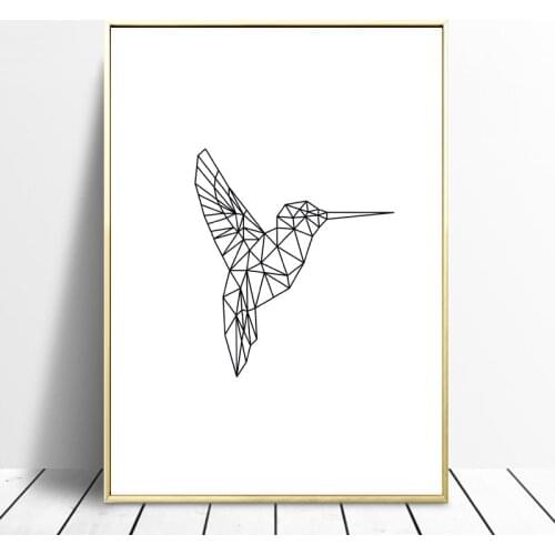 Nordic Art Posters and Prints Geometric Bird Wall Art Canvas Painting Minimalism Wall Pictures For Living Room Home Decor