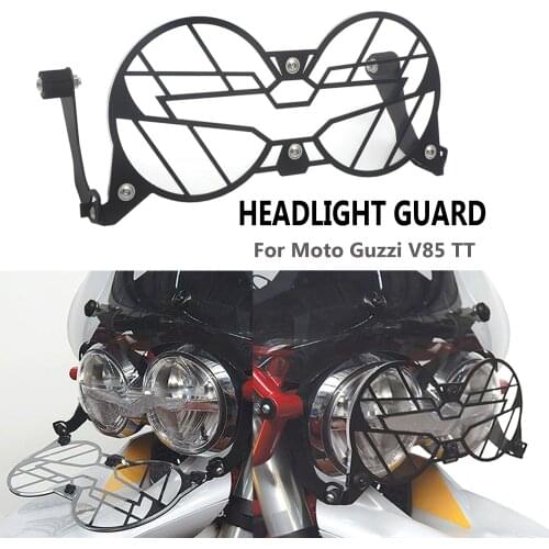 NEW Motorcycle V85TT For Moto Guzzi V85 TT Folding Headlight Guard Protector Grill Double Protection