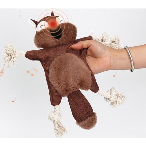 Pet Plush Toys With Sound Paper Bite-Resistant Animal Shape Dog Toys Molar Training Vocal Toys Pet Supplies Accessories