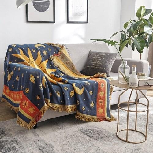 Sun Print Home Travel Polyester Sofa Cover Blankets As Gifts Cobertor Washable Sofa Towel Full Cover Blanket Single Simple Cover