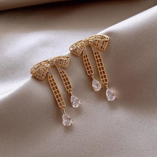 Luxury Brand Long Chain Letter H Hanging Earrings For Women Crystal Big Dangle Earring Wedding Jewelry Statement 2020