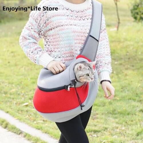 Outdoor Travel Pet Cat Sling Bag for Cats Mesh Breathable Cat Carrier Should Backpack Pet Accessories Dla Kota Mochila Para Gato