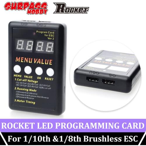 SURPASS HOBBY LED Programming Card Brushless ESC Electronic Speed Controller Programme for 1/8 1/10 Brushless ESC RC CAR Motor