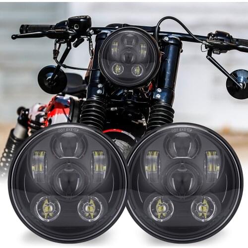5-3/4" 5.75 inch Motorcycle Moto LED Projector Halo Headlight 5.75inch Lamp Housing Bucket For Sportster 883 XL1200 Iron
