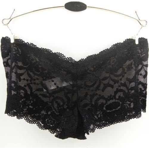 AQ246 Plus Size Calcinha Intimates Underpants Women Lingerie Boyshorts Sexy Lace SeamlessTransparent Women Panties