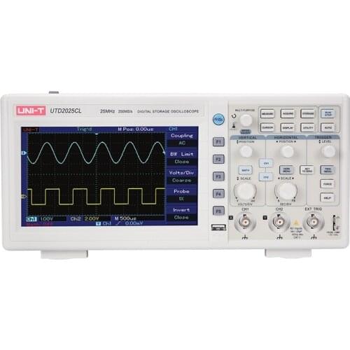 UNI-T Digital Storage Oscilloscope UTD2025CL/UTD2052CL/UTD2052CEX/UTD2102CEX 25MHz/50MHz/100MHz 250MS/s/500MS/s/1GS/s 2CH