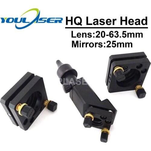 High Quality CO2 Laser Head 20-63.5mm Lens 25mm Mirrors for Co2 Laser Engraving and Cutting Machine
