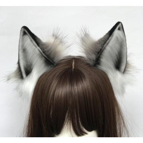 Cosplay Cute Cat Fox Fur Ear Hair Hoops Night Party Anime Lolita Hairband Fur Headbands Clip Girl Hair Accessories Ear Hair Band