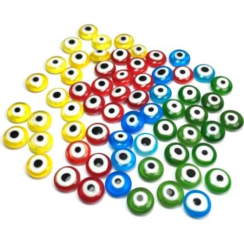 10pcs/set Colored Glass Loose Beads Multicolored Glazed Glass circular Beads Making for Jewelry DIY Necklace Accessories