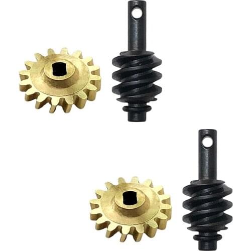 2 Set Steel Front Rear Axle Gears Overdrive Differential Gears for Axial SCX24 90081 1/24 RC Crawler Car Upgrade Parts