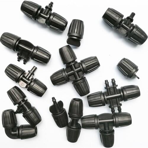 20pcs/pack). 3/8(8x12)Variable diameter1/4"(4x7) Barbed Tee,L,Cross,Pipe connector, Garden watering.Free shipping