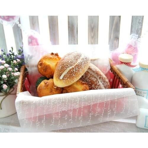 200 Elegant White Letter Sandwich Wrap Paper,25x35cm Food Wrapping Wax Oil Greaseproof Paper F1014I