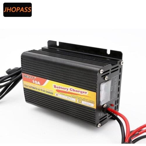 24V10A smart lead acid battery LED screen charger for motorcycle/car output voltage 220V current show battery charger