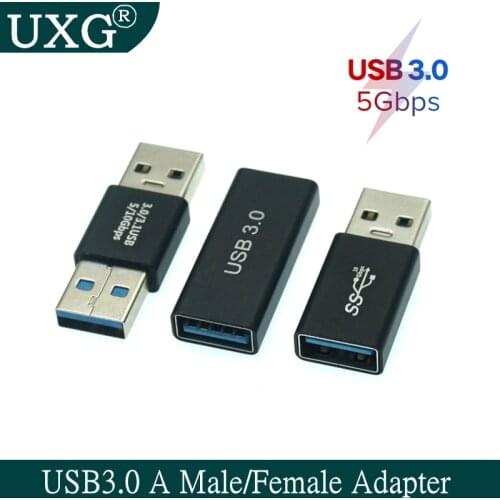 5Gbps USB 3.0 Type-A Male to A Male Female Adapter USB3.0 AM to AF Coupler Connector Extender Converter for laptop PC