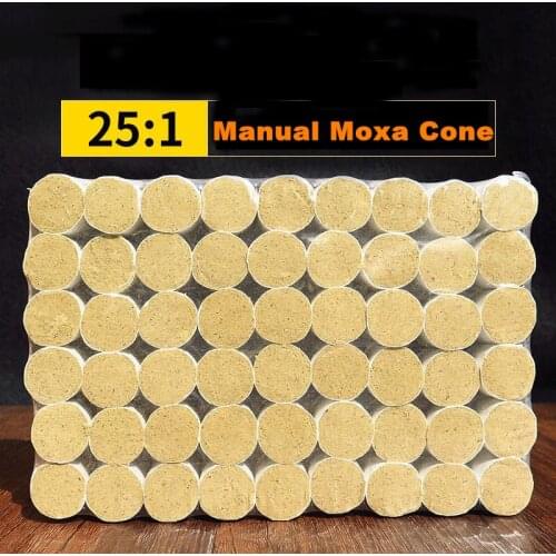 54Pcs/Set 25:1 Moxa Sticks Moxibusiton Acupuncture Therapy Chinese Traditional Moxa Cone Moxibustion Rolls Stick