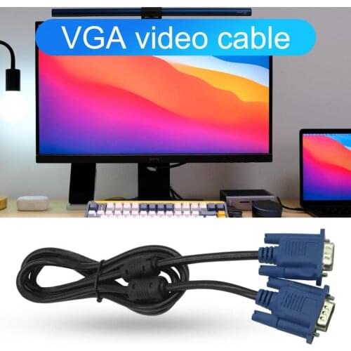 Wide Application Accessory 1.5m Practical Computer Accessory VGA Male to Male Line for TV