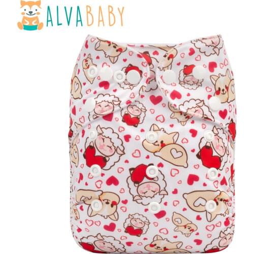 Alvababy Eco-friendly Baby Cloth Nappy Popular Diaper with Cloth Microfiber Insert