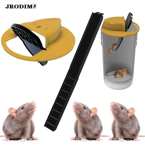 Mice Trap Auto Smart Flip and Slide Bucket Lid Mouse Rat trap Humane Or Lethal Trap Reusable Reset Rat Door Style Multi Catch