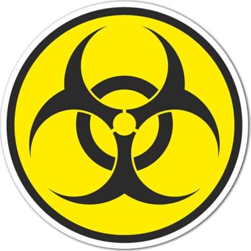 B0613# Self-adhesive Decal Biological Risk Car Sticker Waterproof Auto Decors on Bumper Rear Window Motorcycle Laptop Helmet