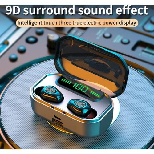 Tws Bluetooth Headphone Wireless Earphone Mini Sport Earbuds Intelligent Noise Reduction 9D Sound Headset 3500 mAh Charging Box