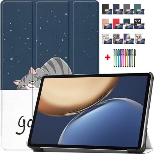 Tablet For Honor Tablet V7 Pro Case 2021 11 inch BRT-W09 Tri Fold Smart Hard PC Back Shell For Huawei Honor Pad V7 Pro Cover Pen