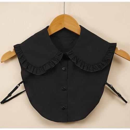 Black White Fake Collars Girls Ruffles False Collar Shoulder Wrap Women Detachable Collars Female Neckwear Nep Kraagie