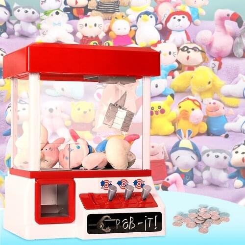 Childrens Game Machine Mini Music Electric Crane Toys Funny Doll Grabber Candy Catcher Claw