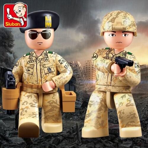 Sluban 0589 Military Dolls Special Forces Soldiers Doll Pendant Children Assembled Building Blocks Small Accessories Toys
