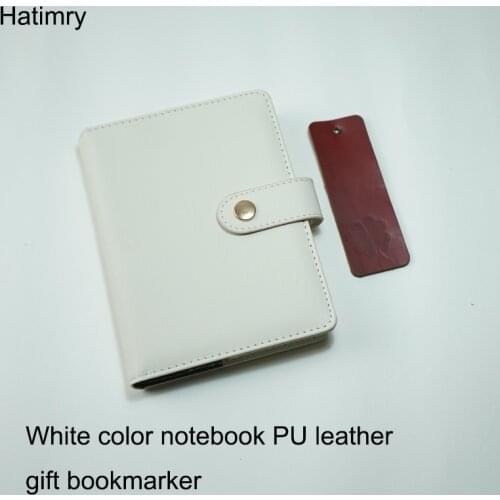 Hatimry travelers journal PU leather notebook stitch books gift leather book markers pen loop school supplies leather books