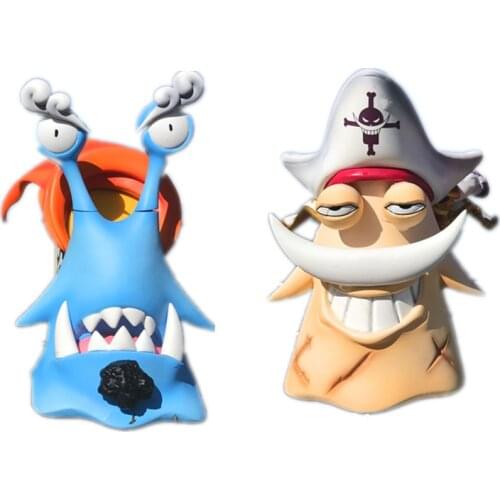 ONE PIECE Anime Figures Den Den Mushi Edward Newgate Jinbe Resin Collections Hand-Model Dolls Kids Toys Gifts For Boys