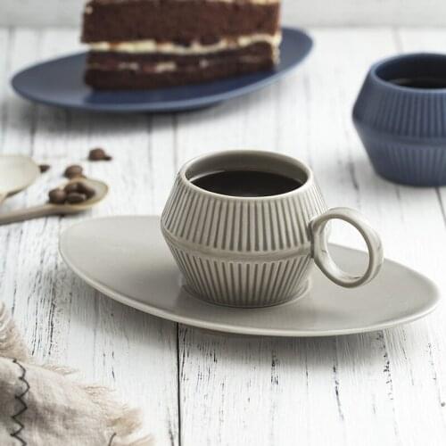 Coffee Cup and Saucer Set Home-style Simple European Small Coffee Cup Breakfast Cup