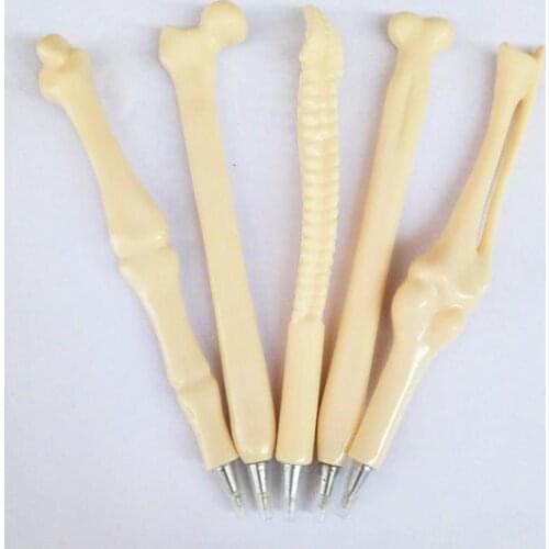 Creative Novelty Bone Shape Ballpoint Pens Finger Pen Nurse Doctor Artist Pen Stationery Gift Crazy Student Prizes Party Favor