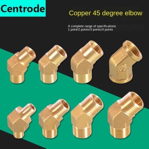 Elbow Double Inner Wire Double Outer Wire 45 C Angle Oblique Elbow Copper Thickened Joint Water Pipe Fittings